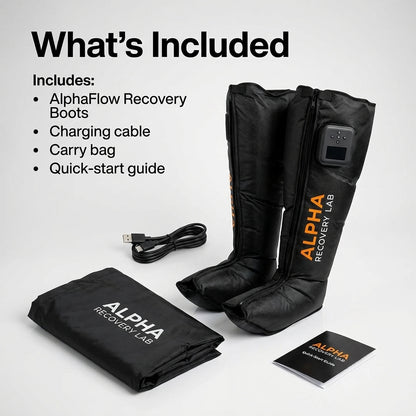 AlphaFlow Wireless Air Compression Recovery Boots – 8-Zone, No Hose