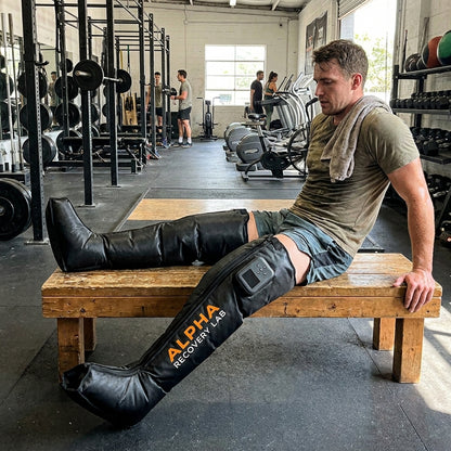 AlphaFlow Wireless Air Compression Recovery Boots – 8-Zone, No Hose