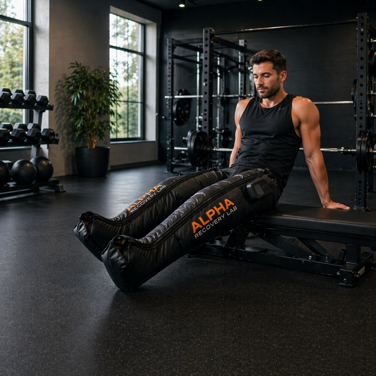AlphaFlow Wireless Air Compression Recovery Boots – 8-Zone, No Hose