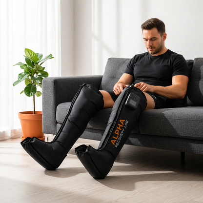 AlphaFlow Wireless Air Compression Recovery Boots – 8-Zone, No Hose