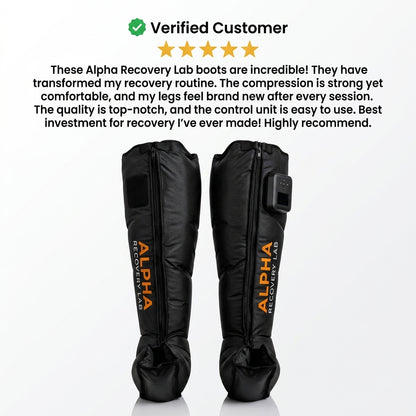 AlphaFlow Wireless Air Compression Recovery Boots – 8-Zone, No Hose