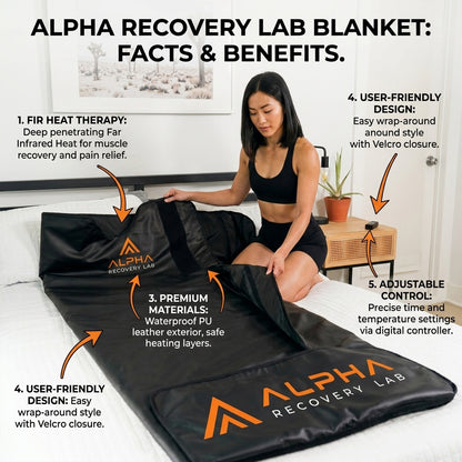 AlphaFlow Infrared Sauna Blanket – Full Body Heat Therapy for Recovery & Relaxation